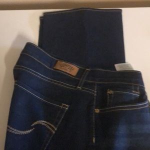 Levi Strauss curvy, boot cut ladies stretch jeans.